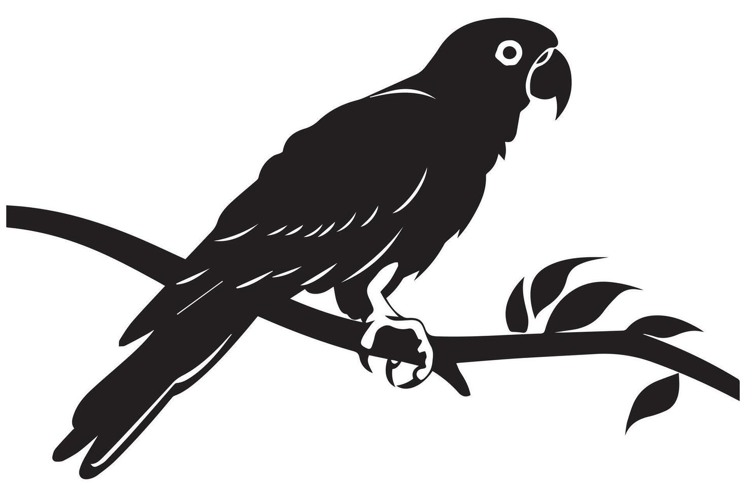 Parrot silhouette pro design vector
