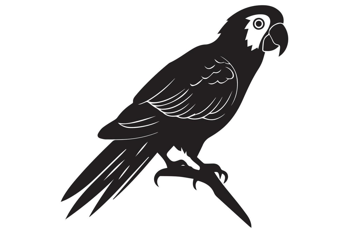 Parrot silhouette pro design vector