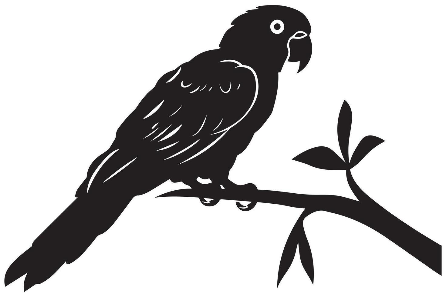 Parrot silhouette pro design vector