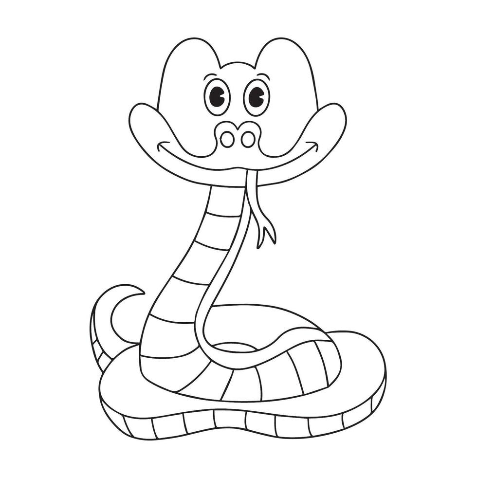 Hand drawn snake. Symbol of 2025. illustration vector