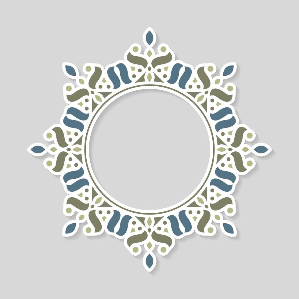 colorful decorative ornament frame background vector