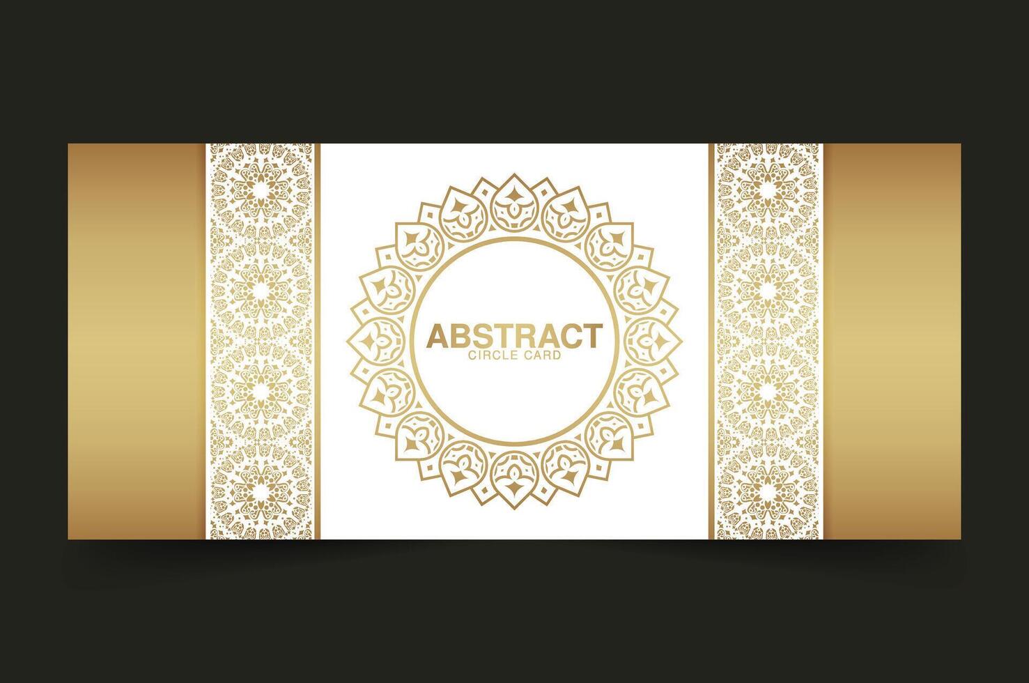 luxury ornament circle border design card vector