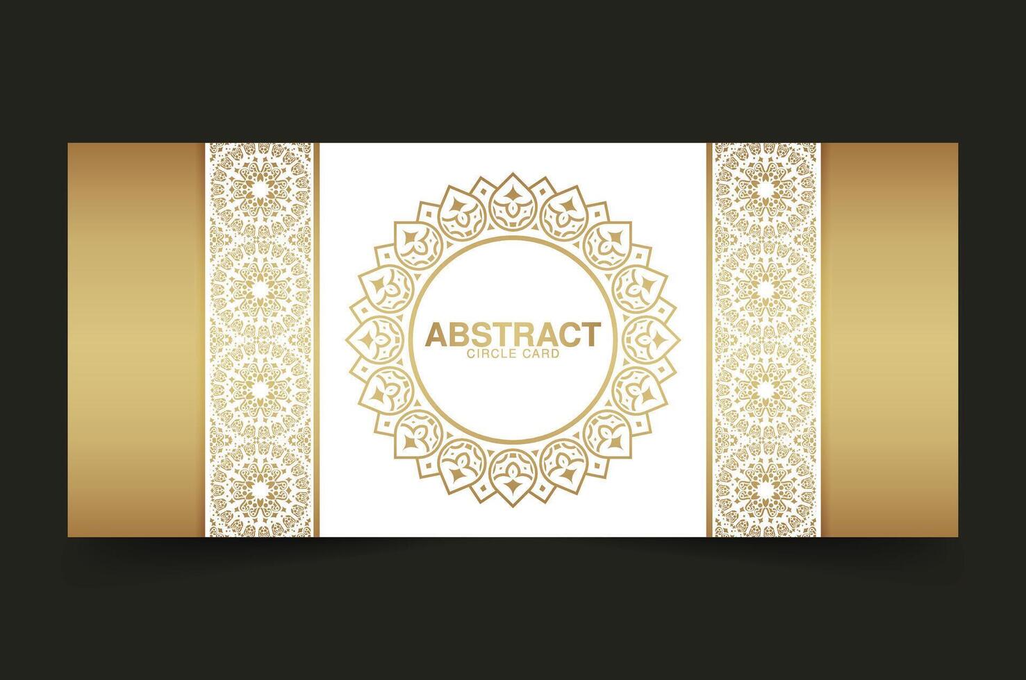 luxury ornament circle border design card vector