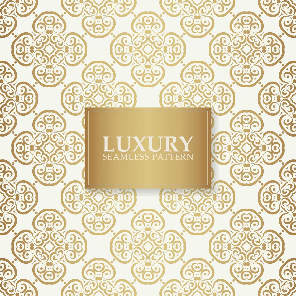Luxury white ornament pattern design background vector