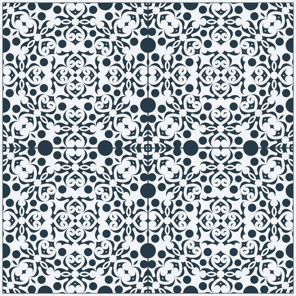 Flat mandala seamless pattern template vector