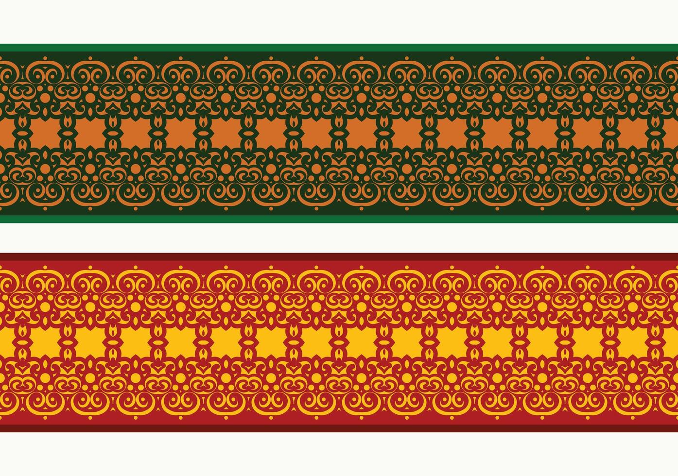 Henna banner border with colorful border vector