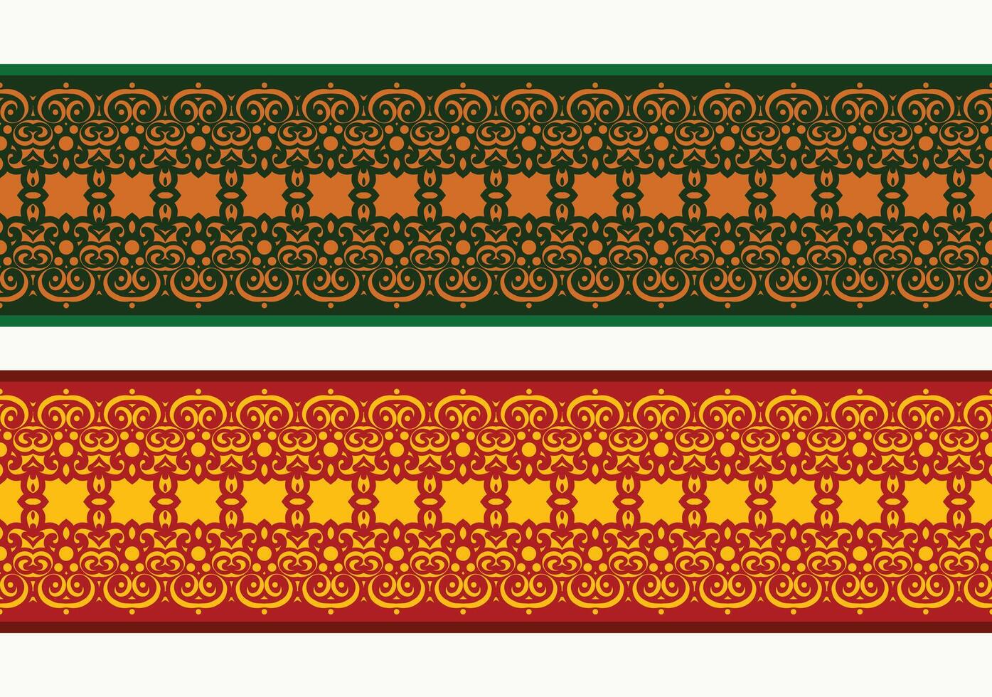 Henna banner border with colorful border vector