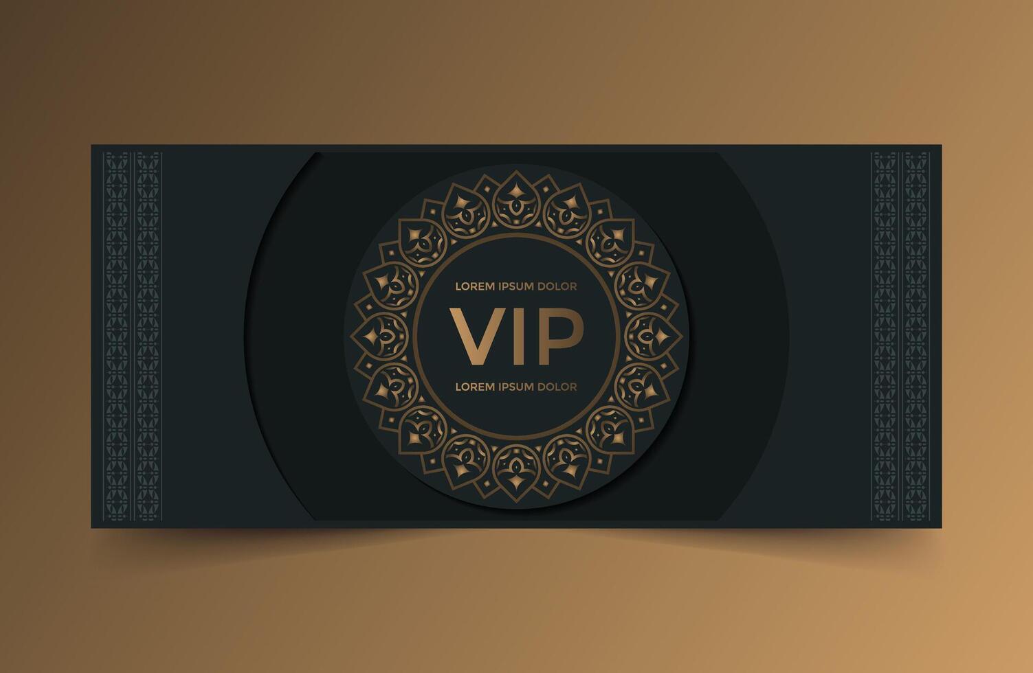 tarjeta vip oscura de lujo en textura de adorno vector