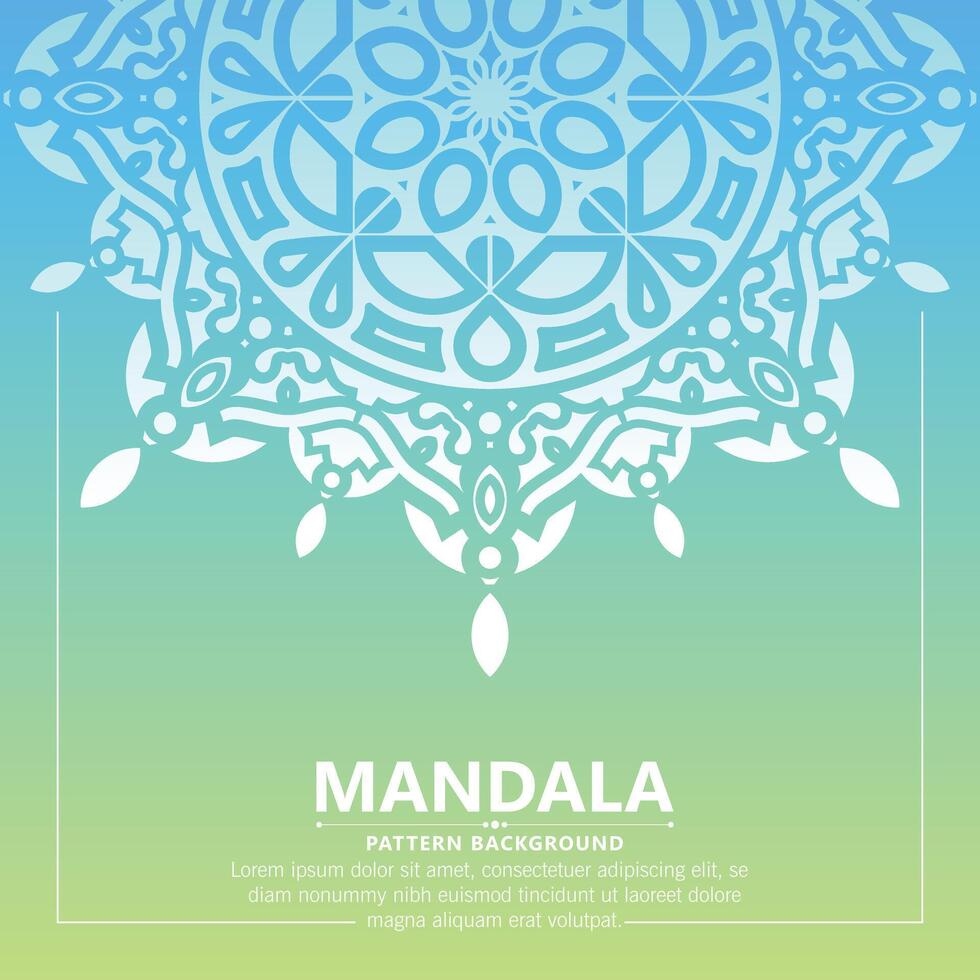 concepto de banner de patrón de mandala colorido vector