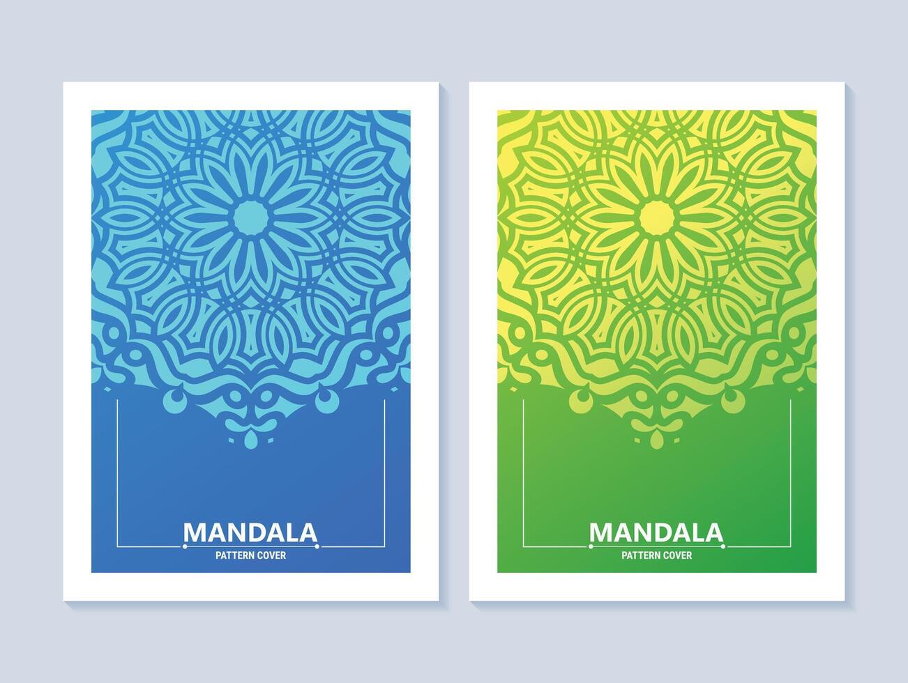 diseño de portada de mandala colorido vector