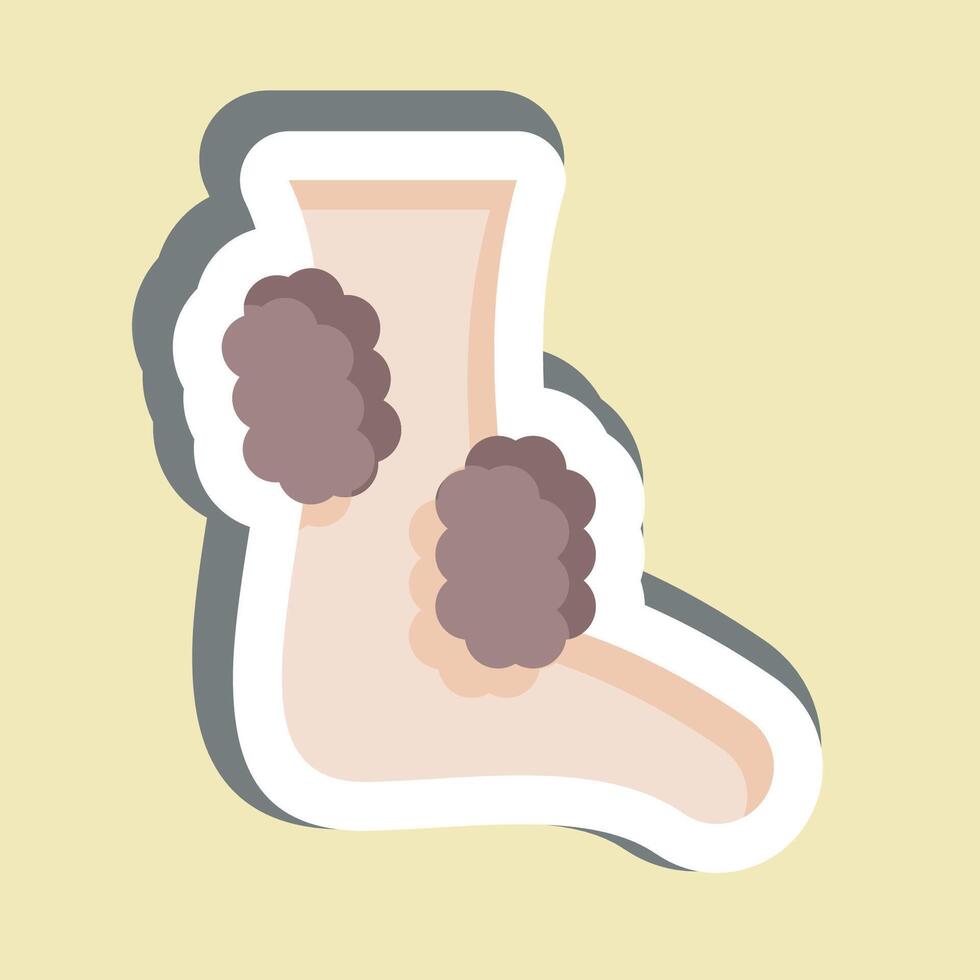 Sticker Foot Clean. related to Hygiene symbol. simple design illustration vector