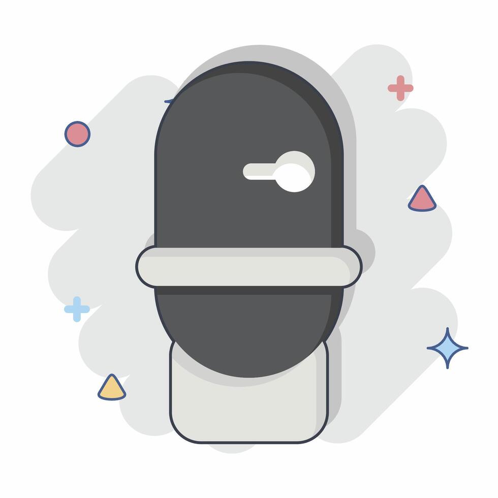 Icon Toilet. related to Hygiene symbol. comic style. simple design illustration vector