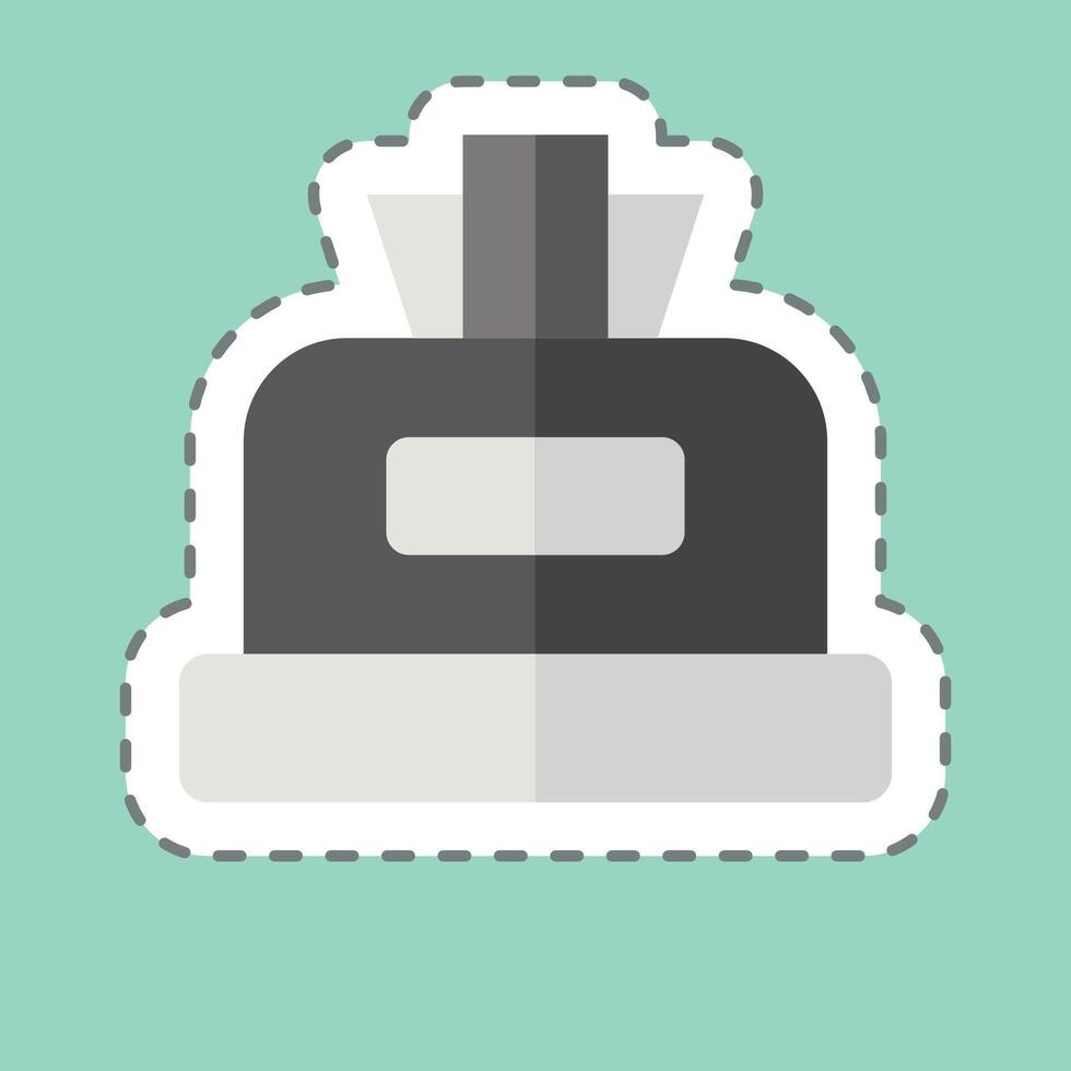 Sticker line cut Tissue. related to Hygiene symbol. simple design illustration vector