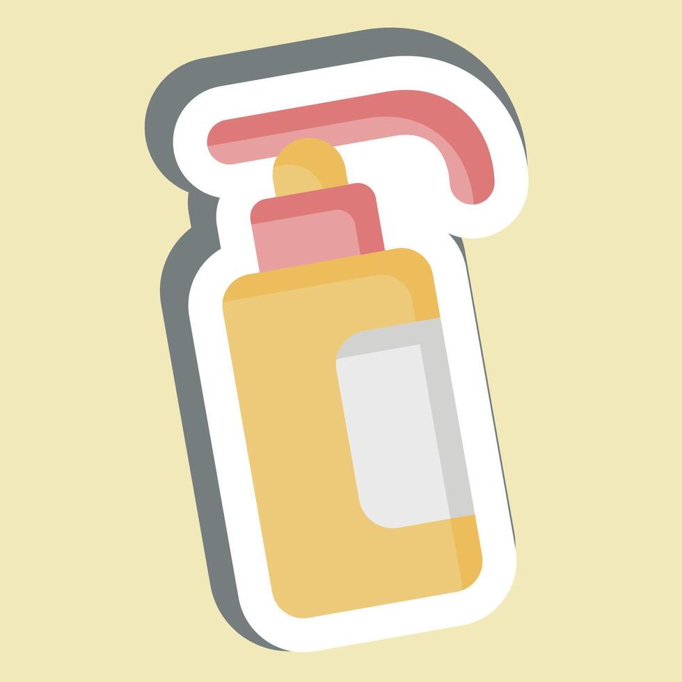 Sticker Hand Sanitizer. related to Hygiene symbol. simple design illustration vector
