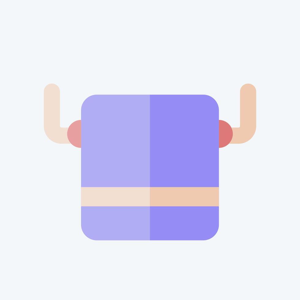 Icon Towel. related to Hygiene symbol. flat style. simple design illustration vector