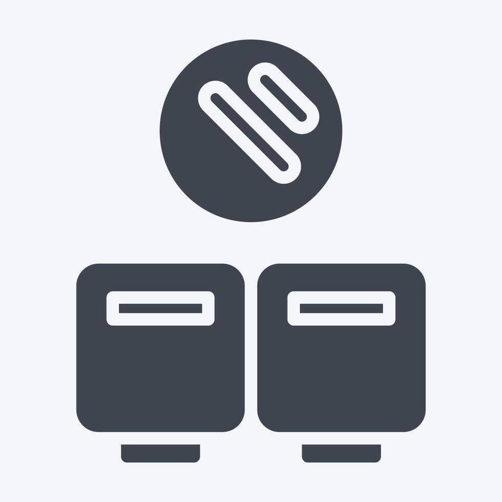 Icon Protection. related to Hygiene symbol. glyph style. simple design illustration vector