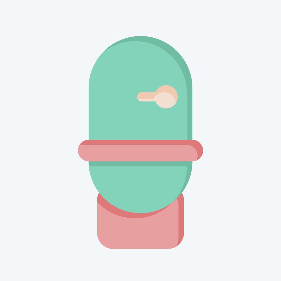 Icon Toilet. related to Hygiene symbol. flat style. simple design illustration vector