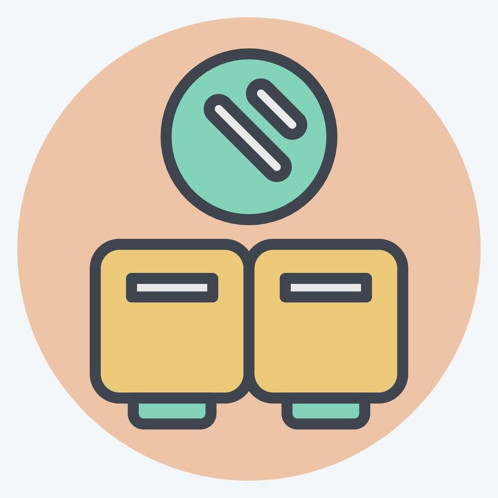Icon Protection. related to Hygiene symbol. color mate style. simple design illustration vector