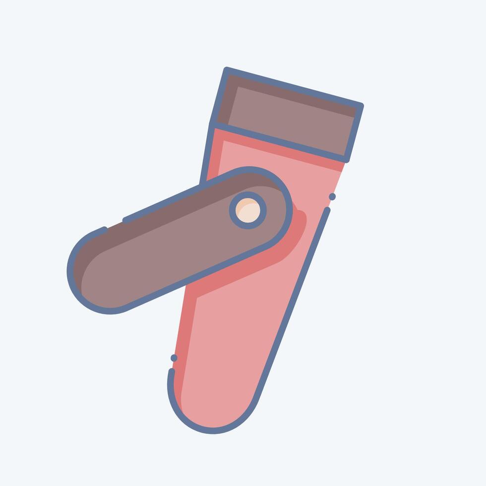Icon Nail Clipper. related to Hygiene symbol. doodle style. simple design illustration vector