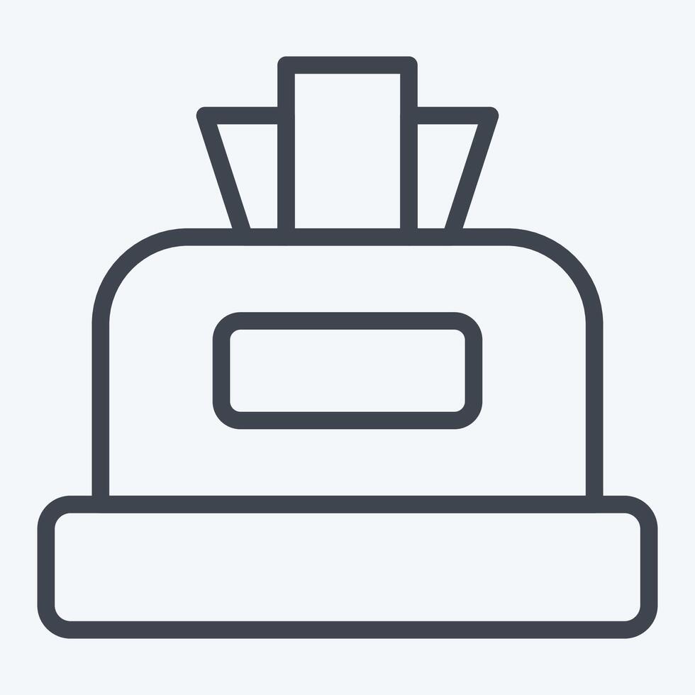 Icon Tissue. related to Hygiene symbol. line style. simple design illustration vector