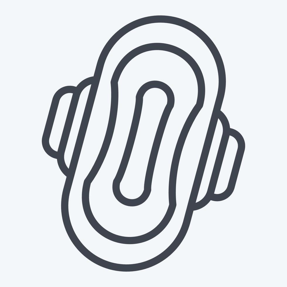 icono almohadilla. relacionado a higiene símbolo. línea estilo. sencillo diseño ilustración vector