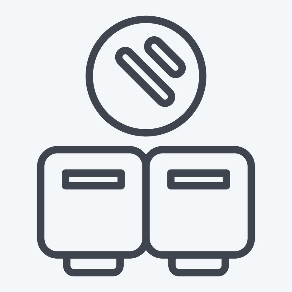Icon Protection. related to Hygiene symbol. line style. simple design illustration vector