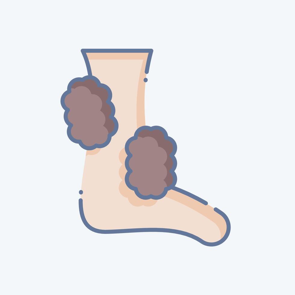 Icon Foot Clean. related to Hygiene symbol. doodle style. simple design illustration vector