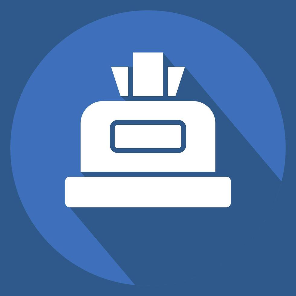 Icon Tissue. related to Hygiene symbol. long shadow style. simple design illustration vector