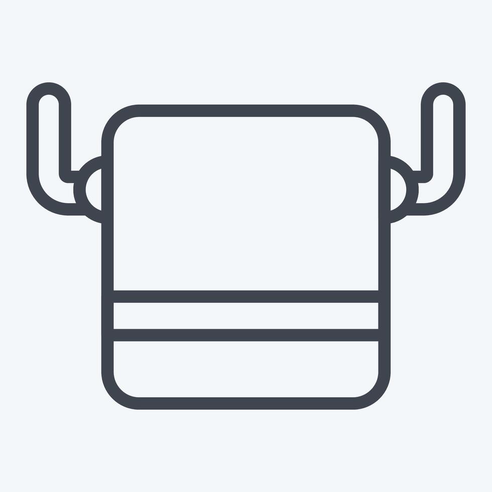 Icon Towel. related to Hygiene symbol. line style. simple design illustration vector