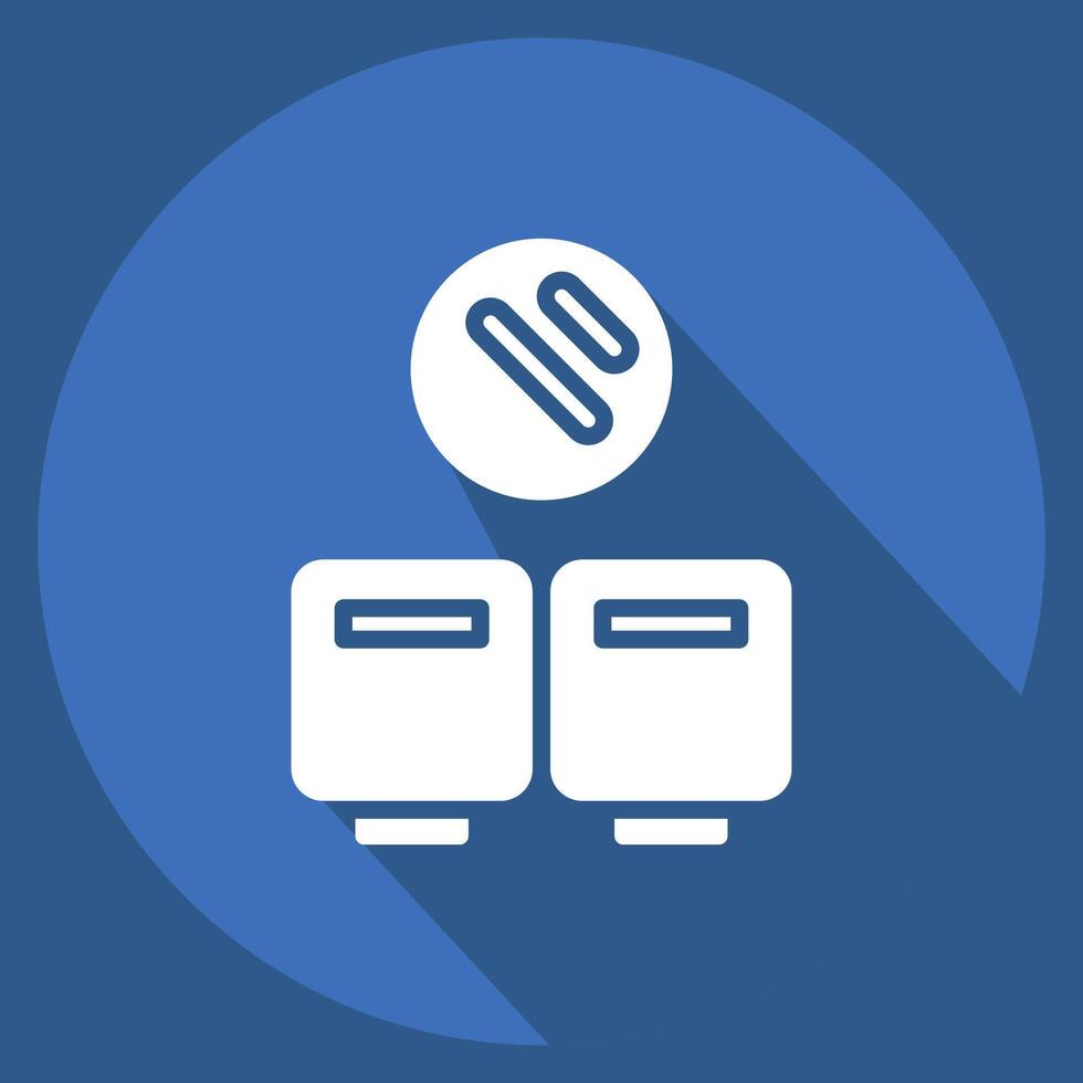 Icon Protection. related to Hygiene symbol. long shadow style. simple design illustration vector