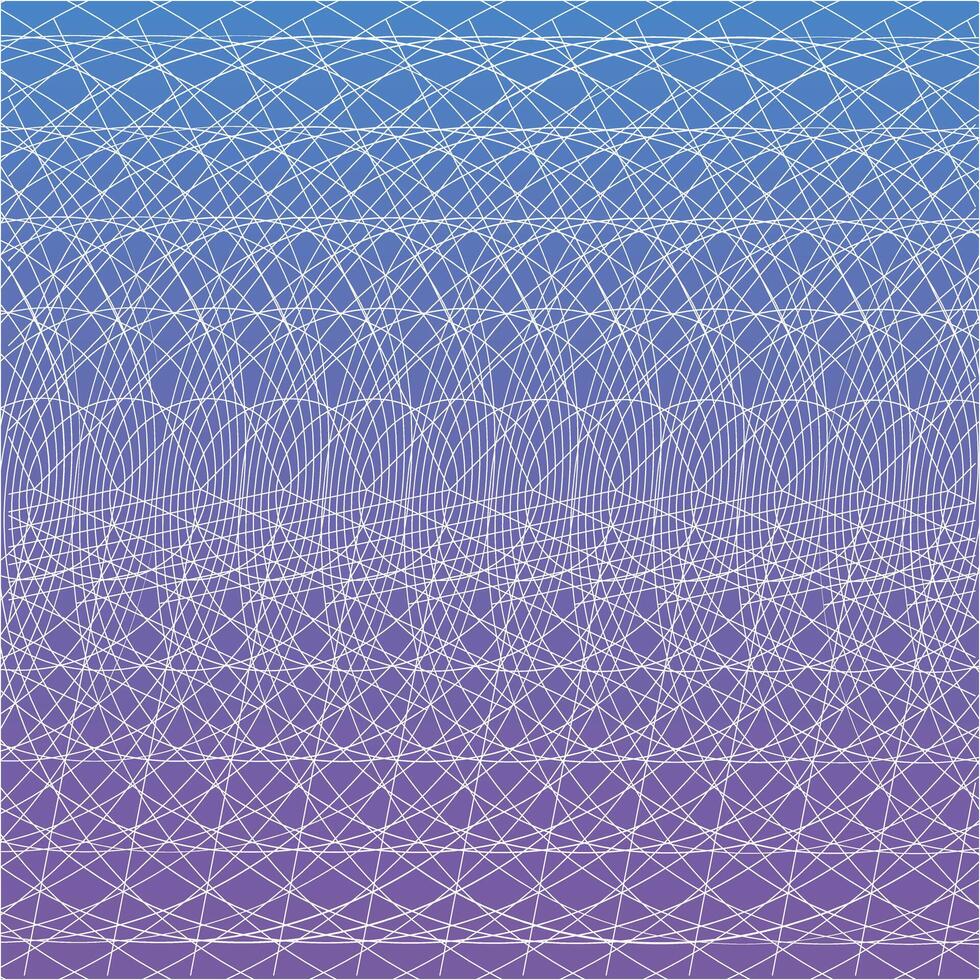 Abstract pattern of lines and curves with gradient blue lilac background. vector