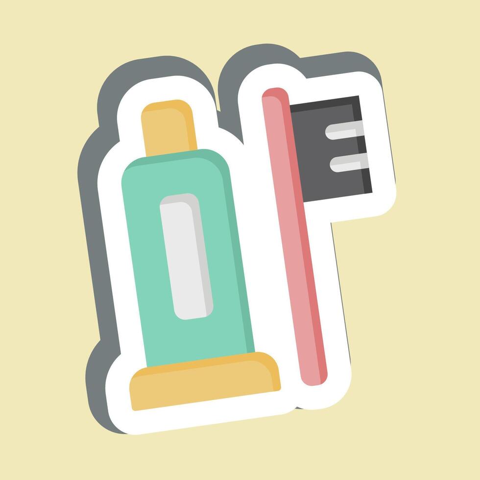 Sticker Personal hygiene. related to Hygiene symbol. simple design illustration vector