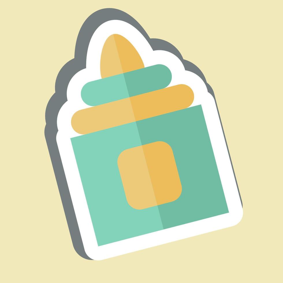 Sticker Moisturizer. related to Hygiene symbol. simple design illustration vector
