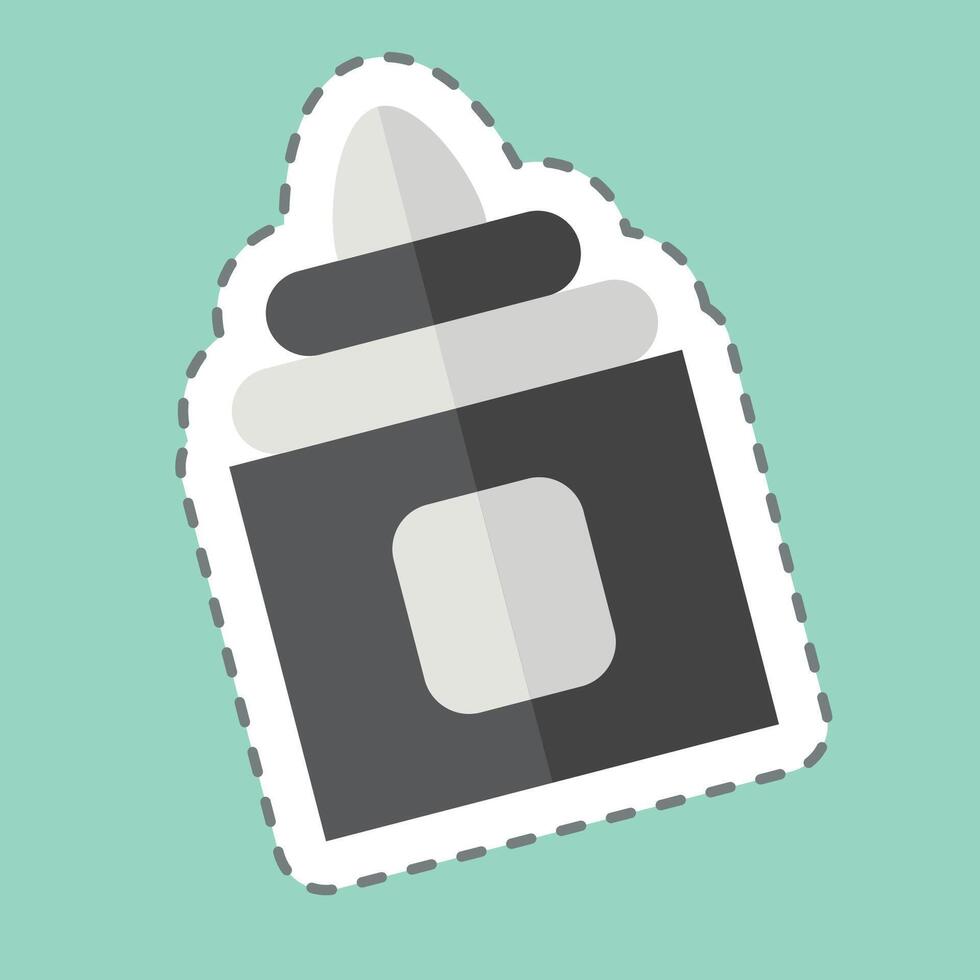 Sticker line cut Moisturizer. related to Hygiene symbol. simple design illustration vector