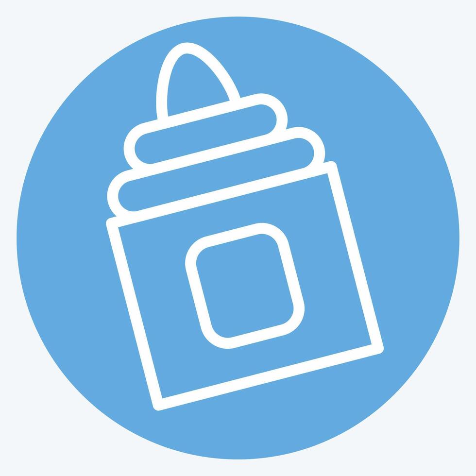 Icon Moisturizer. related to Hygiene symbol. blue eyes style. simple design illustration vector