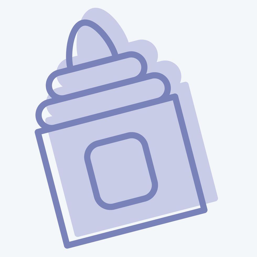 Icon Moisturizer. related to Hygiene symbol. two tone style. simple design illustration vector