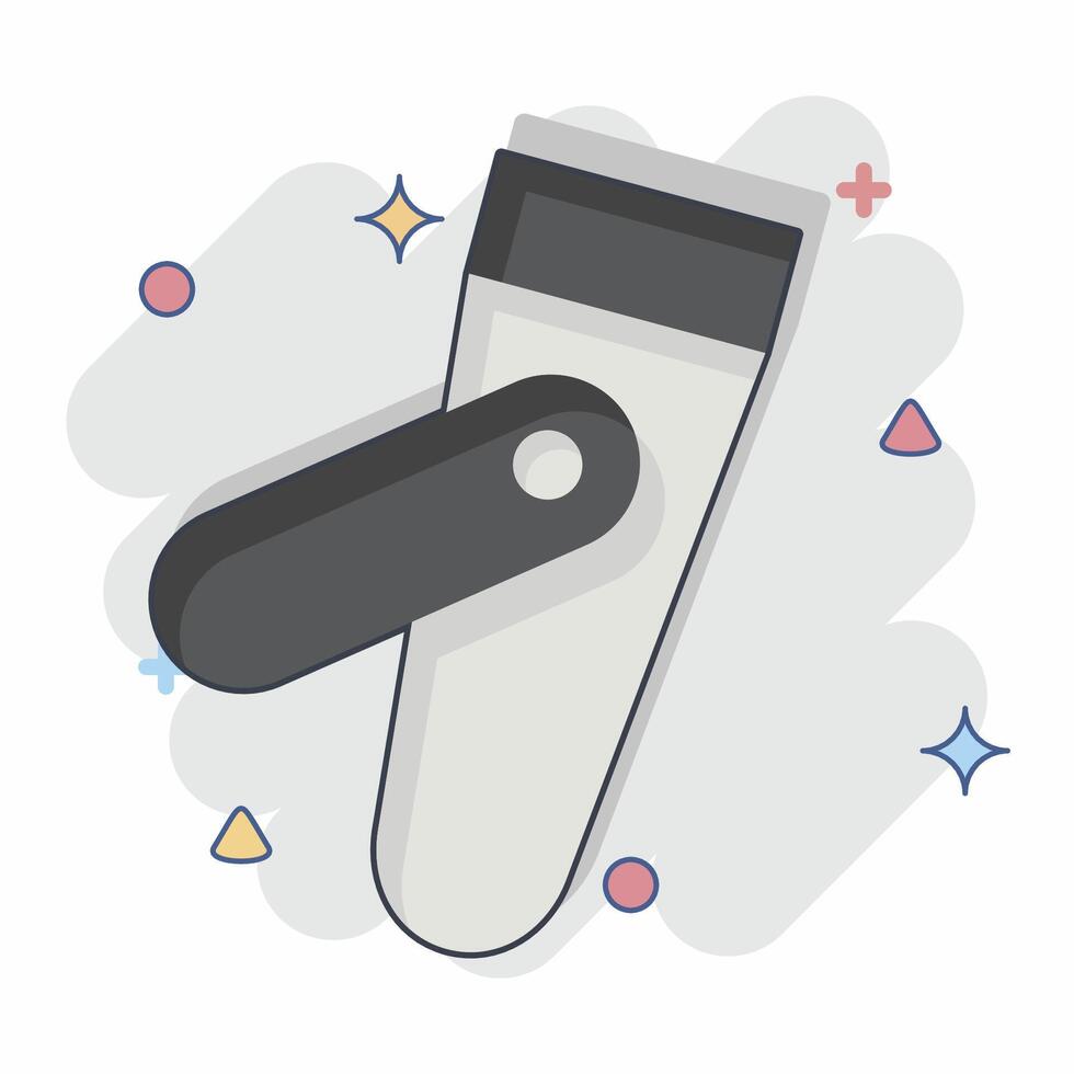 Icon Nail Clipper. related to Hygiene symbol. comic style. simple design illustration vector