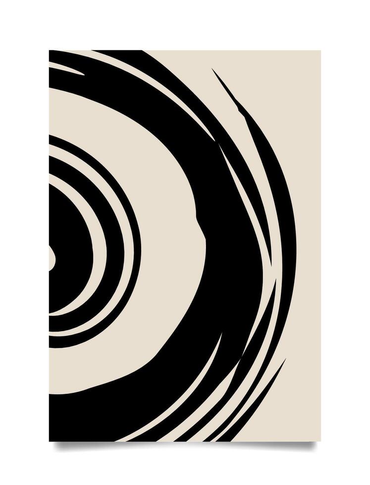 Hand drawn abstract boho wall art minimalist covers set vector
