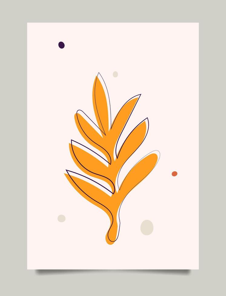 Hand drawn abstract boho wall art minimalist covers set vector