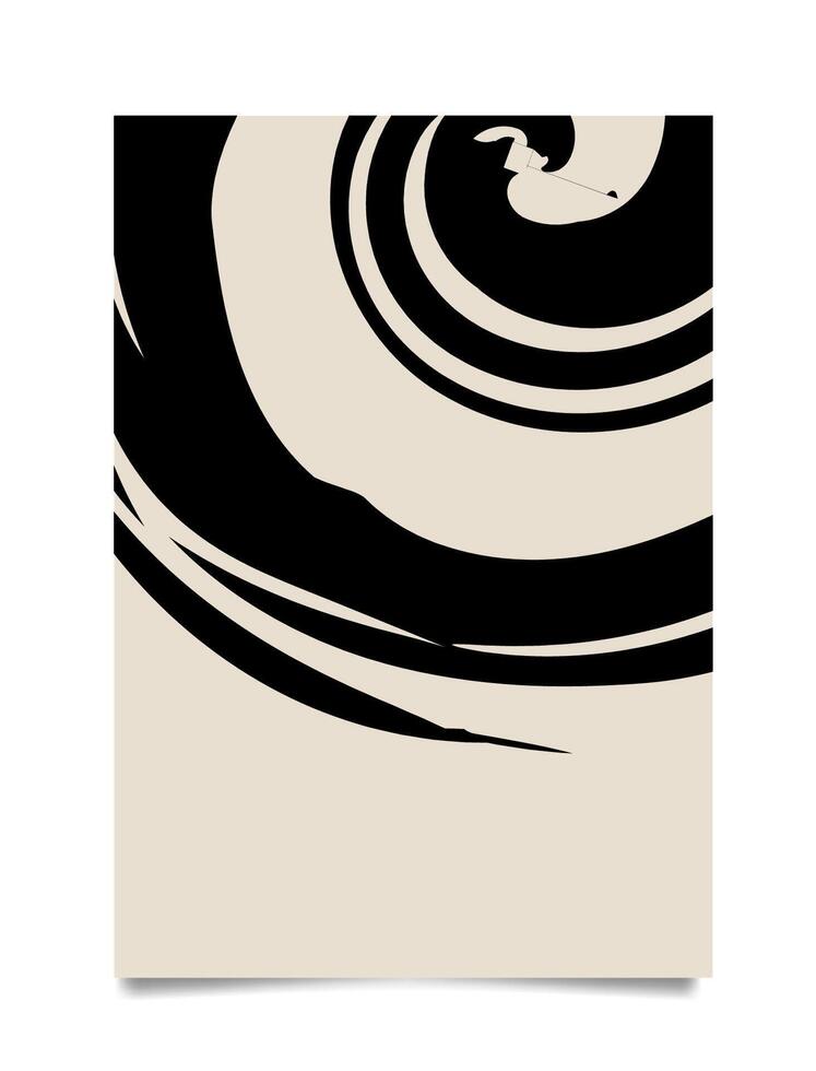 Hand drawn abstract boho wall art minimalist covers set vector