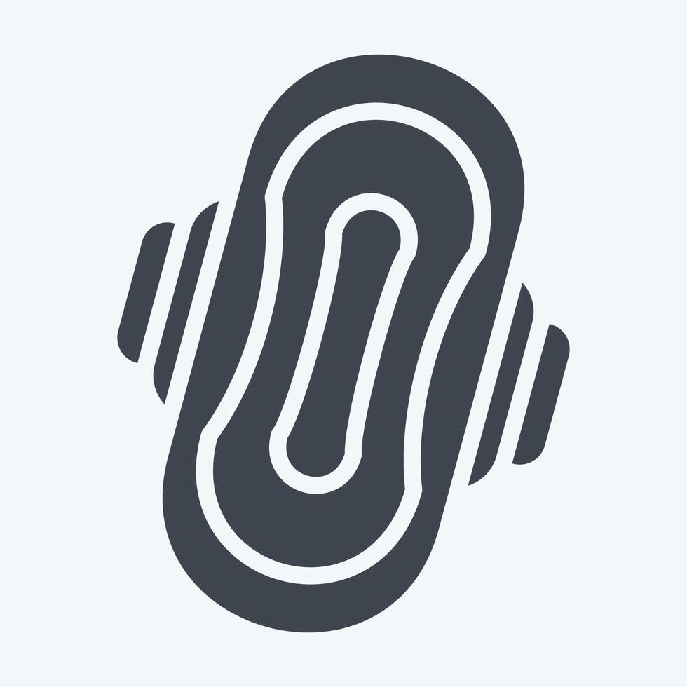 Icon Pad. related to Hygiene symbol. glyph style. simple design illustration vector