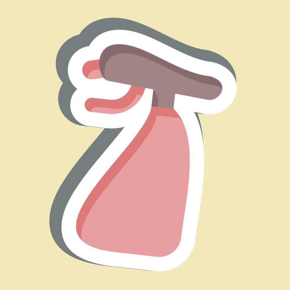 Sticker Cleaning Spray. related to Hygiene symbol. simple design illustration vector