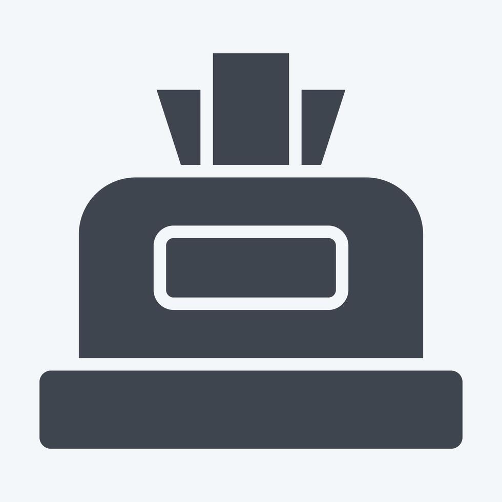 Icon Tissue. related to Hygiene symbol. glyph style. simple design illustration vector