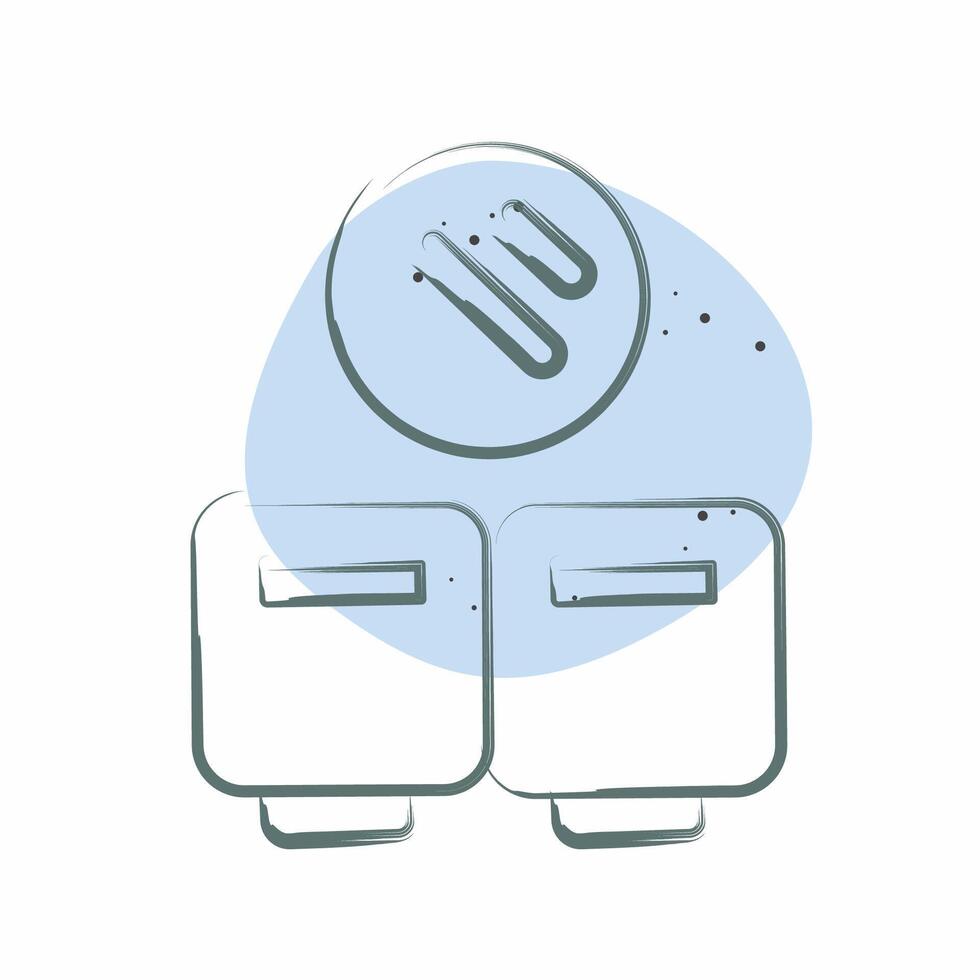 Icon Protection. related to Hygiene symbol. Color Spot Style. simple design illustration vector