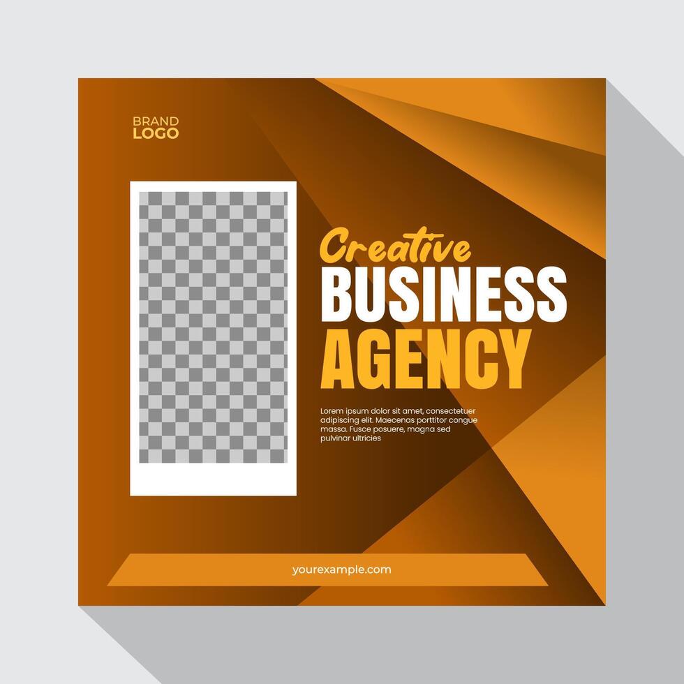 Creative business agency social media post template vector