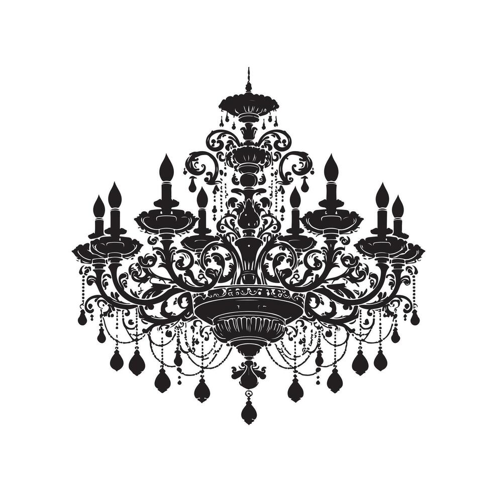 candelabro ilustración icono silueta estilo vector