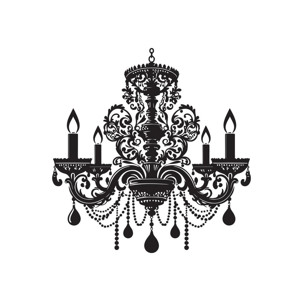 candelabro ilustración icono silueta estilo vector