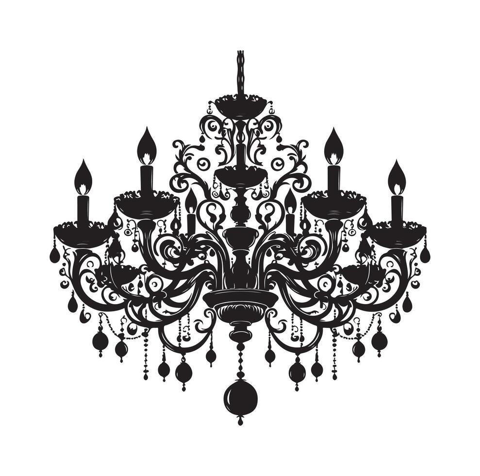 candelabro ilustración icono silueta estilo vector