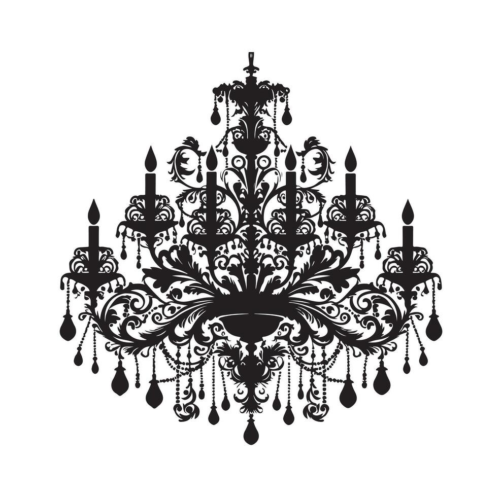 candelabro ilustración icono silueta estilo vector