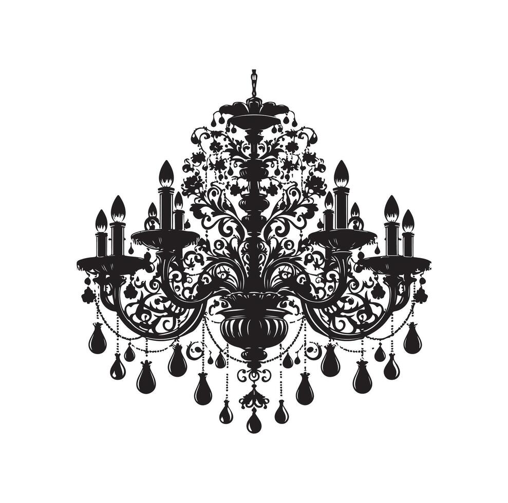 candelabro ilustración icono silueta estilo vector